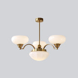 Warre Crown Modern Glass Globe Chandelier with Adjustable Rod for Indoor Lighting