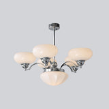 Warre Crown Modern Glass Globe Chandelier with Adjustable Rod for Indoor Lighting