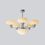 Warre Crown Modern Glass Globe Chandelier with Adjustable Rod for Indoor Lighting