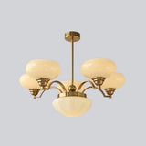 Warre Crown Modern Glass Globe Chandelier with Adjustable Rod for Indoor Lighting