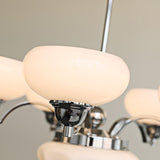 Warre Crown Modern Glass Globe Chandelier with Adjustable Rod for Indoor Lighting