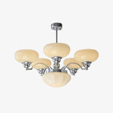 Warre Crown Modern Glass Globe Chandelier with Adjustable Rod for Indoor Lighting