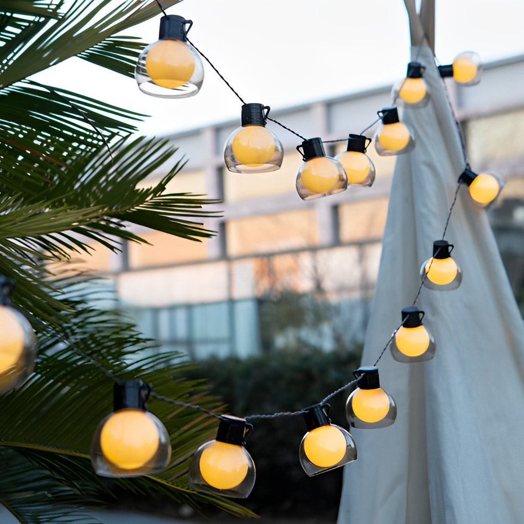 Waterproof 40 LED Globe String Lights Solar Battery USB Powered Warm White Decorative Outdoor Lighting