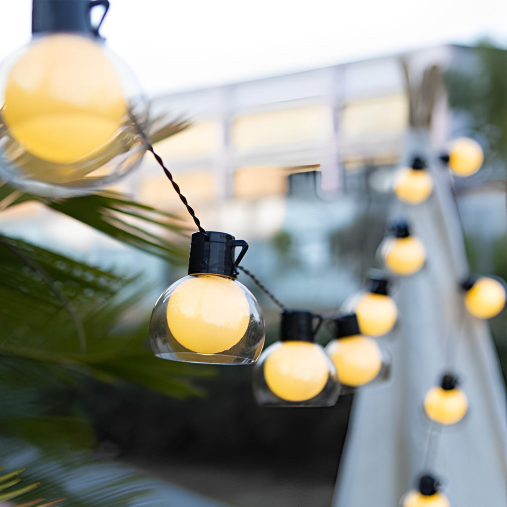 Waterproof 40 LED Globe String Lights Solar Battery USB Powered Warm White Decorative Outdoor Lighting