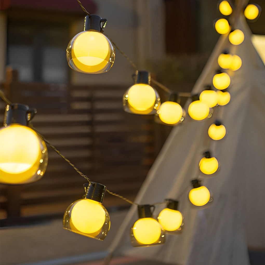 Waterproof 40 LED Globe String Lights Solar Battery USB Powered Warm White Decorative Outdoor Lighting