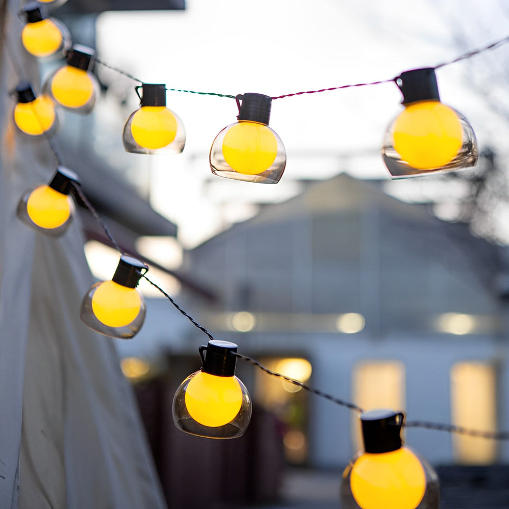 Waterproof 40 LED Globe String Lights Solar Battery USB Powered Warm White Decorative Outdoor Lighting