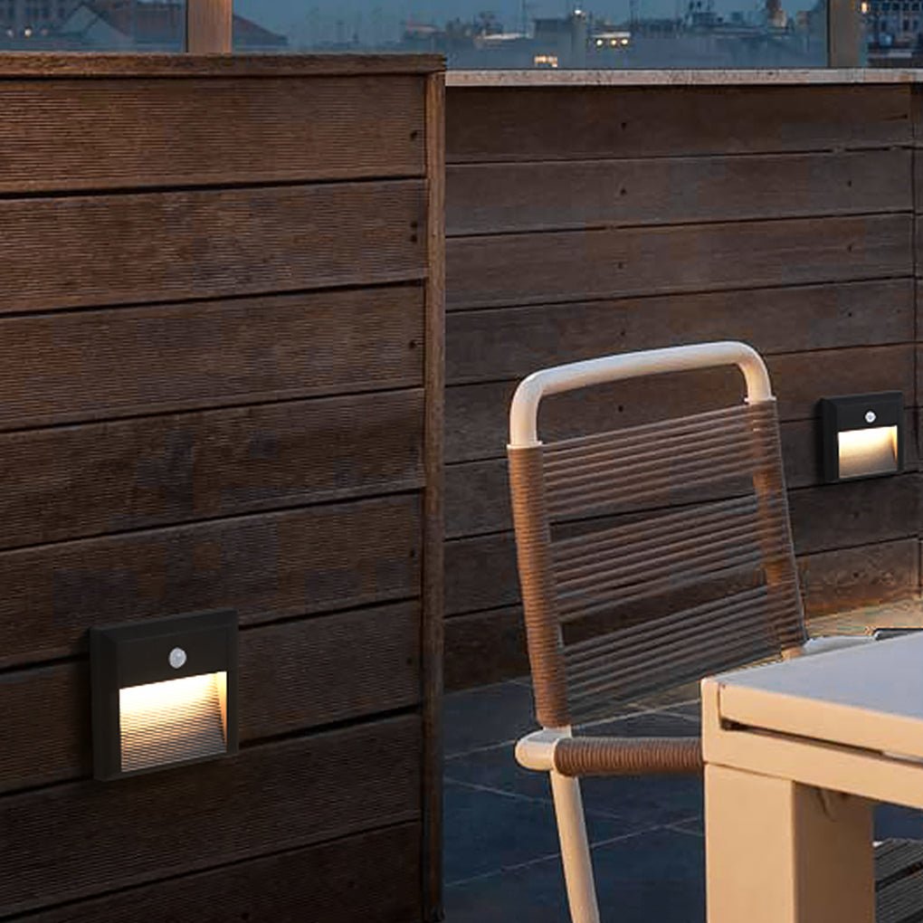 Waterproof Aluminum Outdoor Recessed Motion Sensor Step Light for Modern Garden and Courtyard Lighting