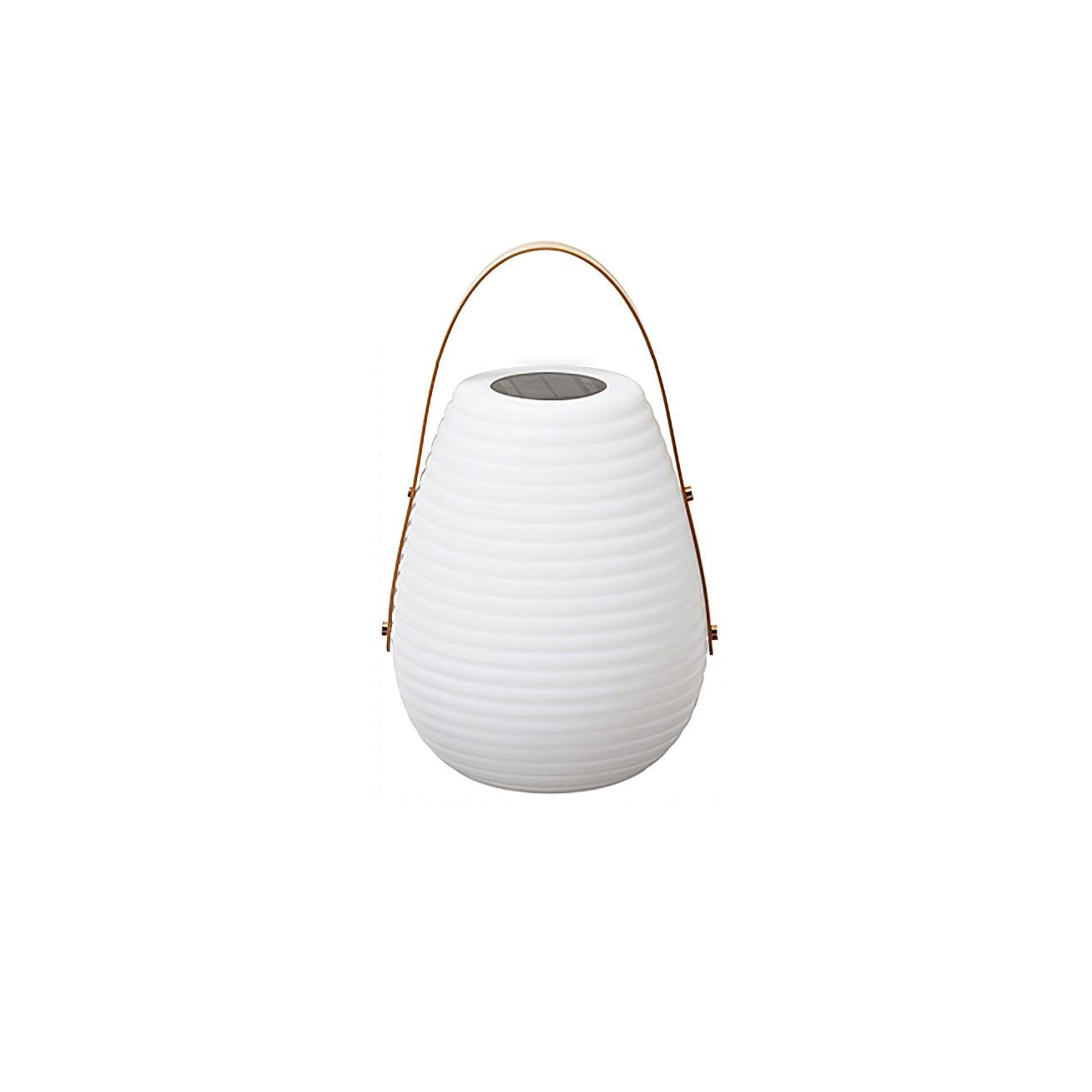 Waterproof Beehive Garden Lantern LED Portable Patio Table Lamp with Leather Handle