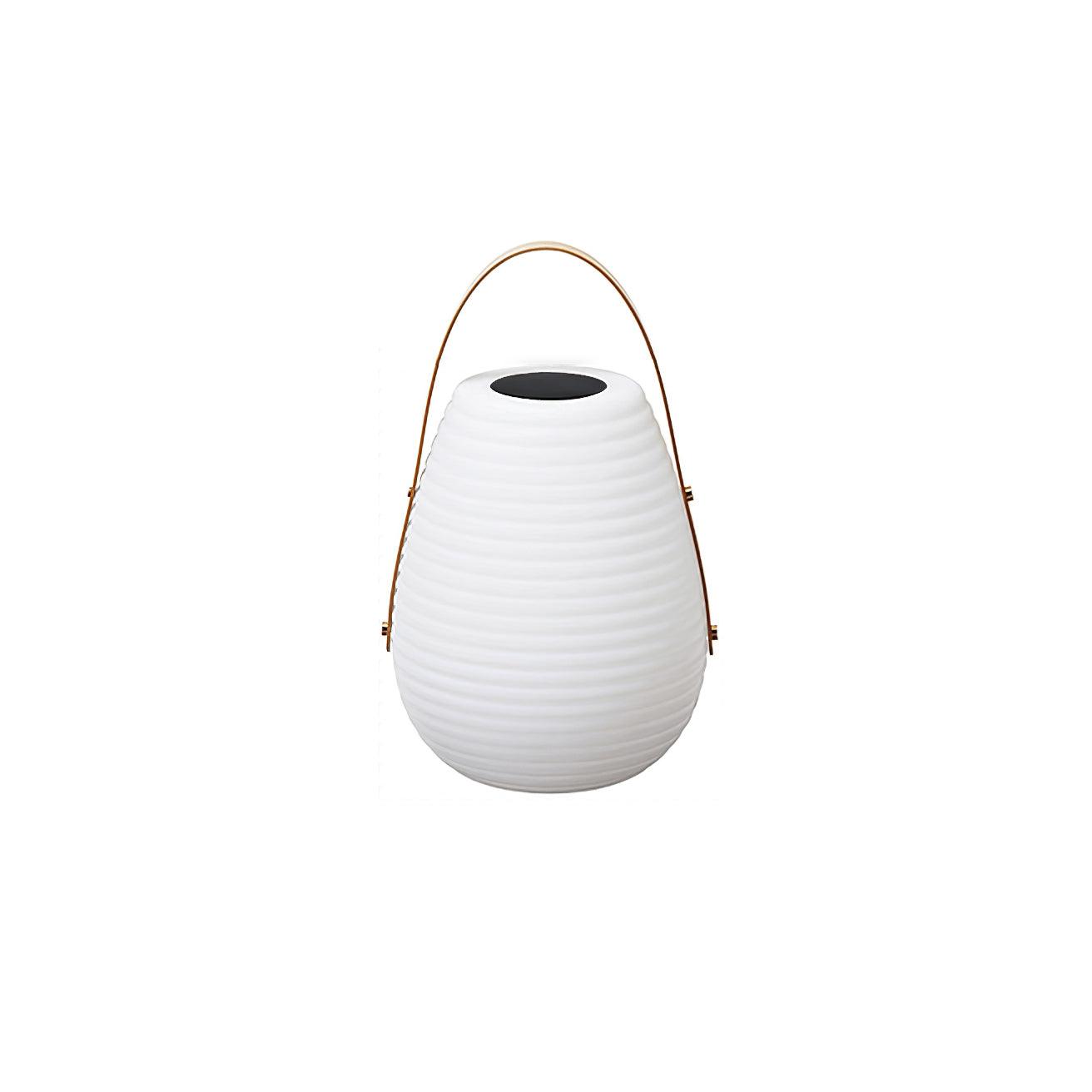 Waterproof Beehive Garden Lantern LED Portable Patio Table Lamp with Leather Handle