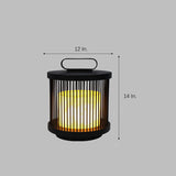 Waterproof Black Retro Cage Outdoor Lantern Modern Decorative Floor Light for Garden