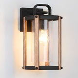 Waterproof Industrial Black Outdoor Wall Lantern Sconce with Glass Shade for Porch and Patio