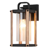 Waterproof Industrial Black Outdoor Wall Lantern Sconce with Glass Shade for Porch and Patio