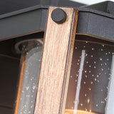 Waterproof Industrial Black Outdoor Wall Lantern Sconce with Glass Shade for Porch and Patio