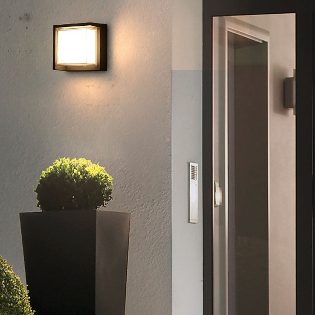 Waterproof IP54 Outdoor LED Wall Lights for Garden Villa Round and Square Die Cast Aluminum Fixtures