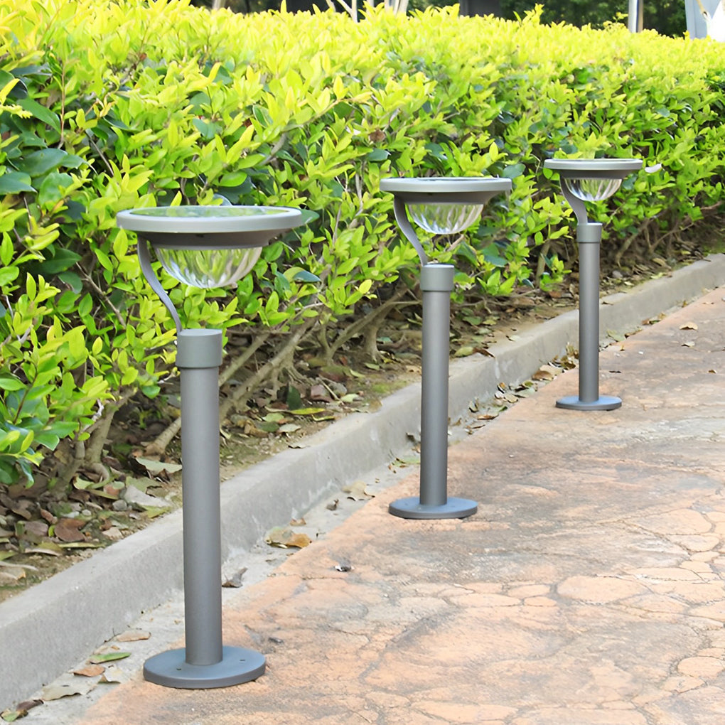 Waterproof LED Solar Garden Pathway Lights Modern Outdoor Landscape Lawn Lamp