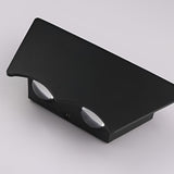 Waterproof Modern Black LED Wall Sconce Up and Down Porch Light for Outdoor Indoor Use