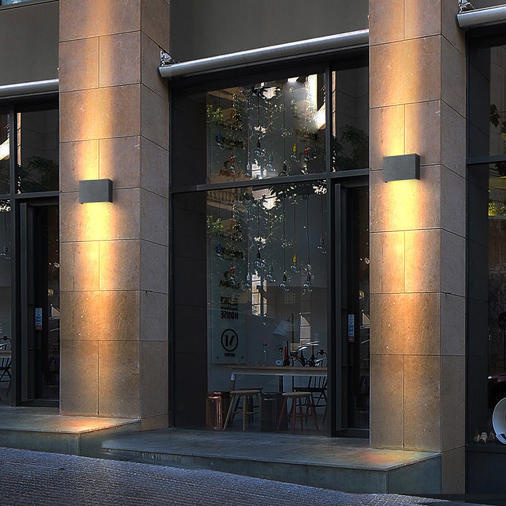 Waterproof Modern LED Up and Down Outdoor Wall Sconce Lighting for Exterior Porch and Garden