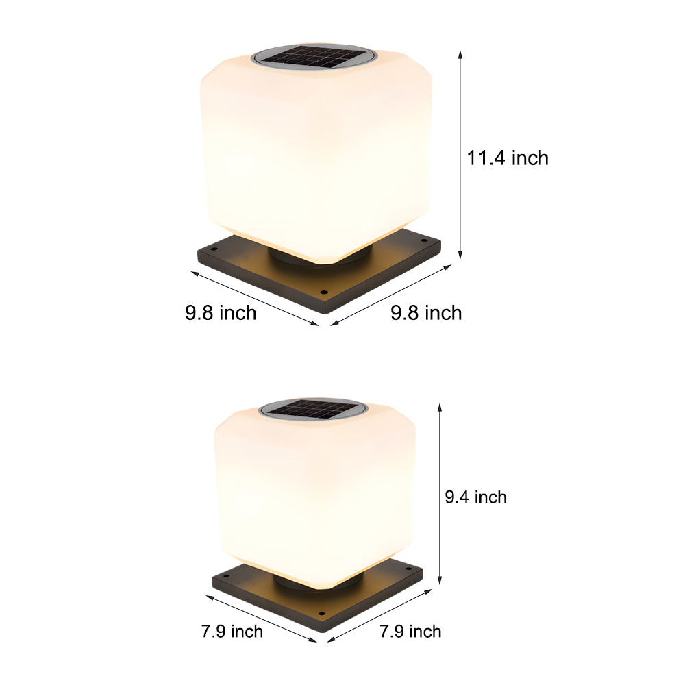 Waterproof Modern Square Outdoor LED Pier Mount Post Lamp for Garden Fence and Pillars