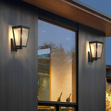 Waterproof Modern Square Solar Powered LED Outdoor Wall Sconce for Porch and Garden