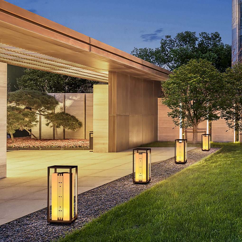 Waterproof Outdoor Garden Lawn Lamp Stainless Steel Landscape Light with Decorative Hollow Flower Pattern