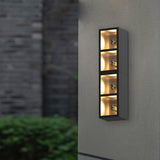 Waterproof Outdoor LED Wall Sconce with Integrated Flowerpot Black Exterior Light