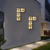 Waterproof Outdoor LED Wall Sconce with Integrated Flowerpot Black Exterior Light