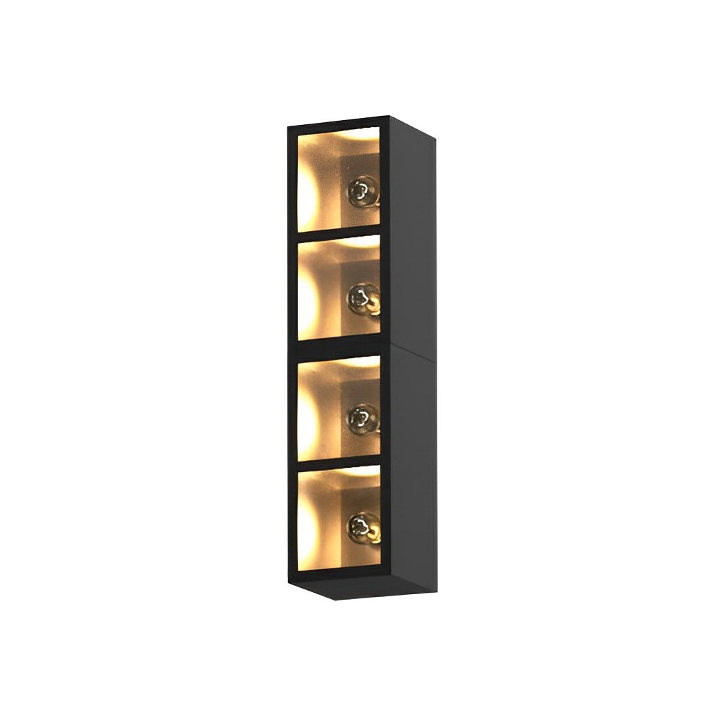 Waterproof Outdoor LED Wall Sconce with Integrated Flowerpot Black Exterior Light