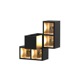 Waterproof Outdoor LED Wall Sconce with Integrated Flowerpot Black Exterior Light
