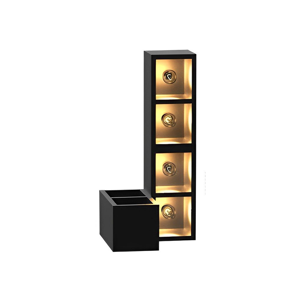 Waterproof Outdoor LED Wall Sconce with Integrated Flowerpot Black Exterior Light