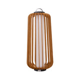 Waterproof Outdoor Portable Lantern for Patio Garden and Camping with Teak Wood Accents