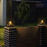 Waterproof Outdoor Solar Mountain Landscape Column Light LED Pillar Lamp for Garden Courtyard