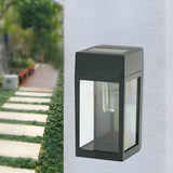 Waterproof Rectangular Glass LED Solar Outdoor Wall Lamp for Garden and Fence