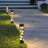 Waterproof Retro Outdoor Pathway Light LED Galvanized Steel Garden Lawn Lamp in Black Finish