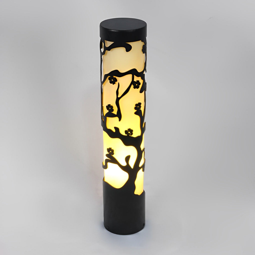 Waterproof Retro Outdoor Pathway Light LED Galvanized Steel Garden Lawn Lamp in Black Finish