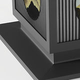 Waterproof Retro Square Solar Post Cap Light for Outdoor Fence with Mountain Scenery Design