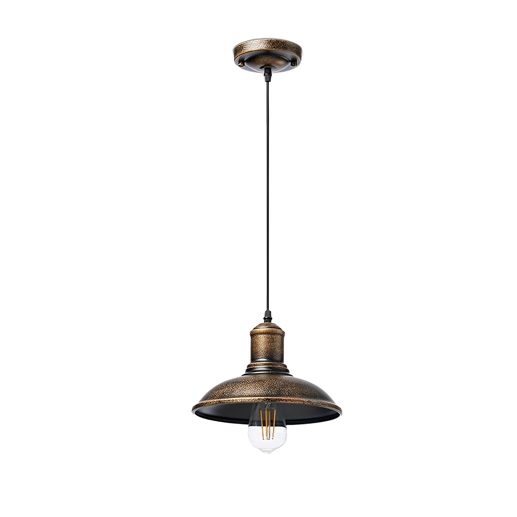 Waterproof Round Iron LED Outdoor Chandelier Retro Industrial Style Hanging Light for Porch