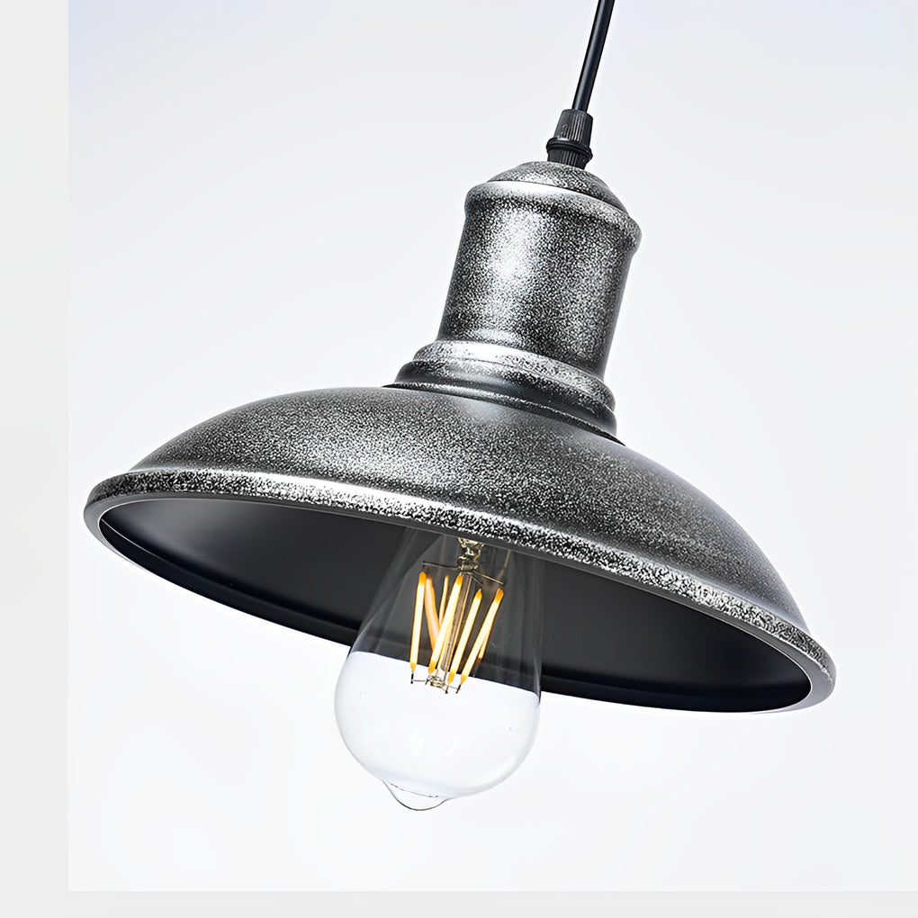 Waterproof Round Iron LED Outdoor Chandelier Retro Industrial Style Hanging Light for Porch