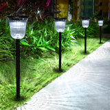 Waterproof Round Solar Powered LED Garden Pathway Lights with Motion Sensor 2 Piece Set for Outdoor Walkways