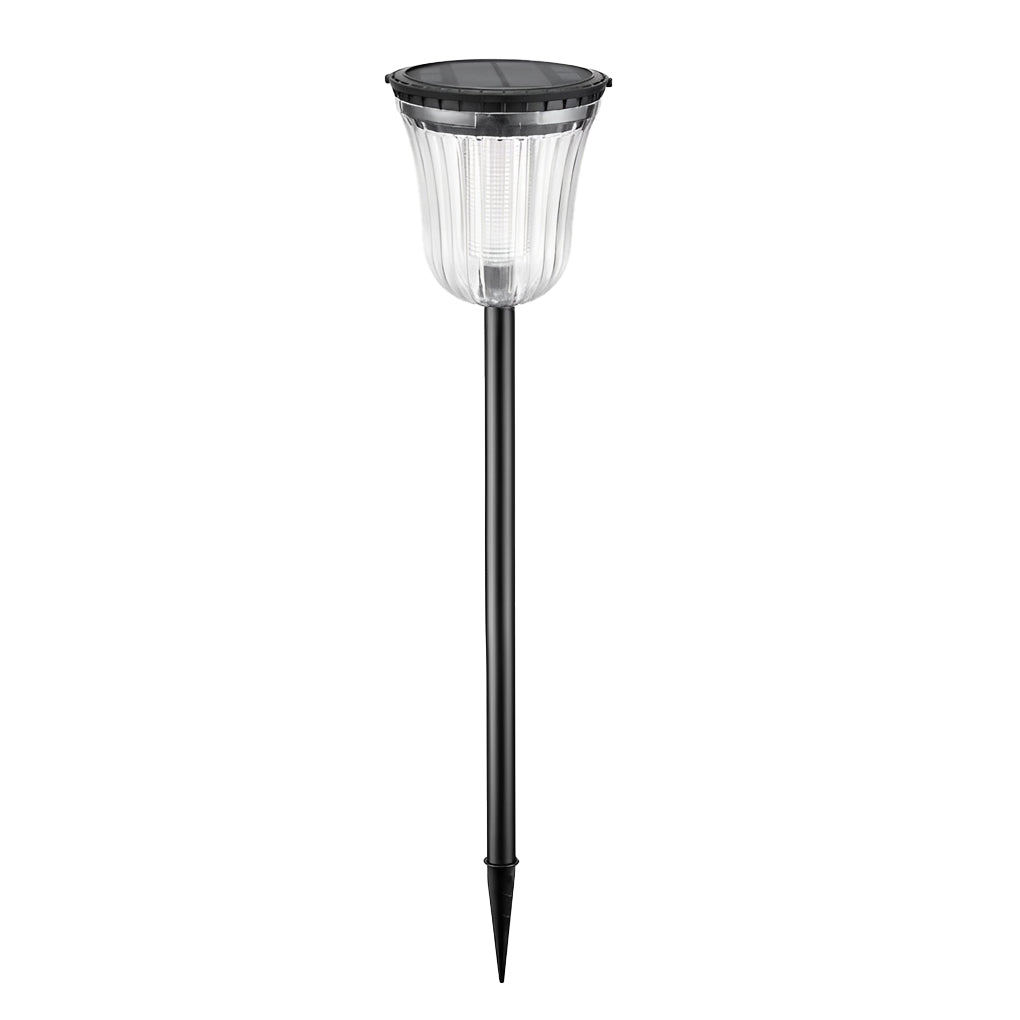 Waterproof Round Solar Powered LED Garden Pathway Lights with Motion Sensor 2 Piece Set for Outdoor Walkways