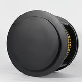 Waterproof Solar Fence Post Lights Retro Pattern Black LED Outdoor Pillar Lantern for Villa Garden