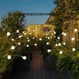 Waterproof Solar Firefly Garden Lights Set of 2 Outdoor 10 LED Swaying Landscape Pathway Decor