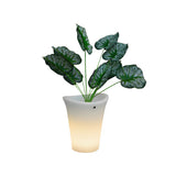 Waterproof Solar LED Luminous Flowerpot Outdoor Landscape Planter Light for Modern Garden Pathways