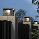 Waterproof Solar Post Cap Light Black Aluminum LED Fence Lamp for Backyard Deck and Garden Path