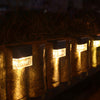 Waterproof Solar Powered Fence Lights with RGB Color Changing and Warm White LED for Deck Step and Wall 2 Pack