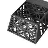 Waterproof Solar Powered Hollow Pattern Outdoor Wall Sconce for Garden Fence Lighting