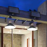Waterproof Solar Powered LED Pendant Light Hanging Conical Garden Lamp with Dual Color Modes