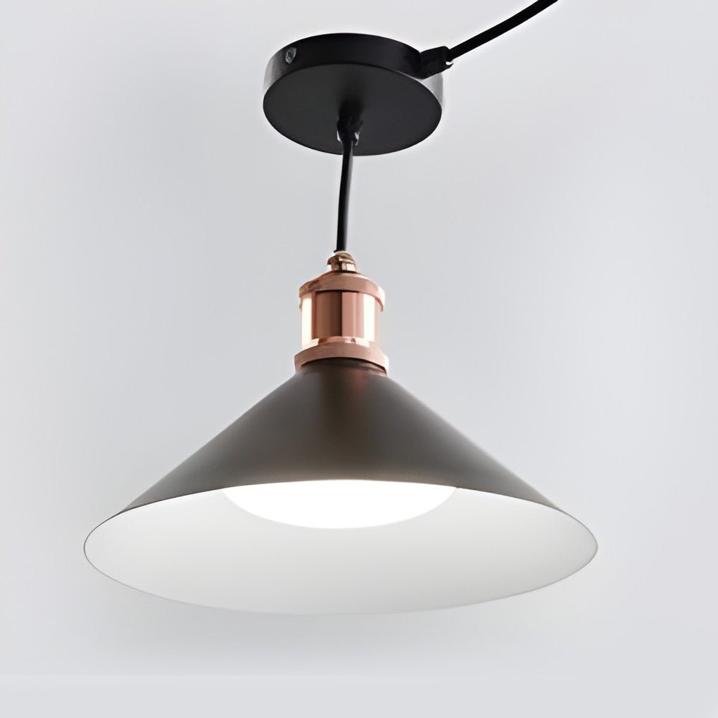 Waterproof Solar Powered LED Pendant Light Hanging Conical Garden Lamp with Dual Color Modes