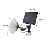 Waterproof Solar Powered LED Pendant Light Hanging Conical Garden Lamp with Dual Color Modes