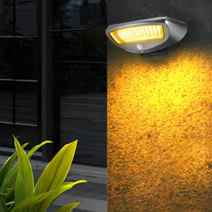 Waterproof Solar Powered Motion Sensor Wall Light with 45 Degree Adjustable Head for Garden Security