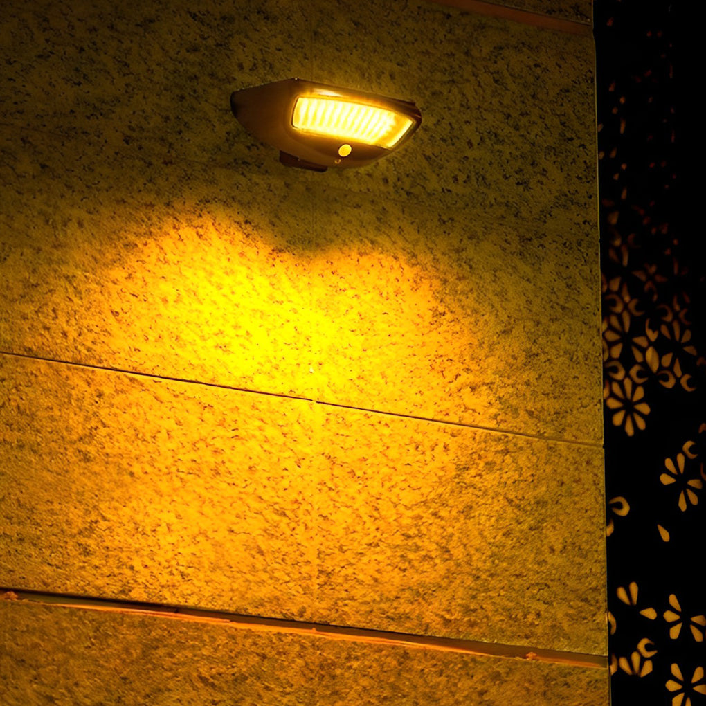 Waterproof Solar Powered Motion Sensor Wall Light with 45 Degree Adjustable Head for Garden Security
